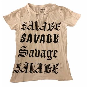 On fire- cute savage riped top